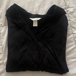 Elegant Black Silky Top